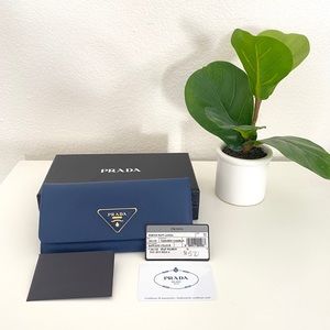 Prada Saffiano Triangle Logo Wallet